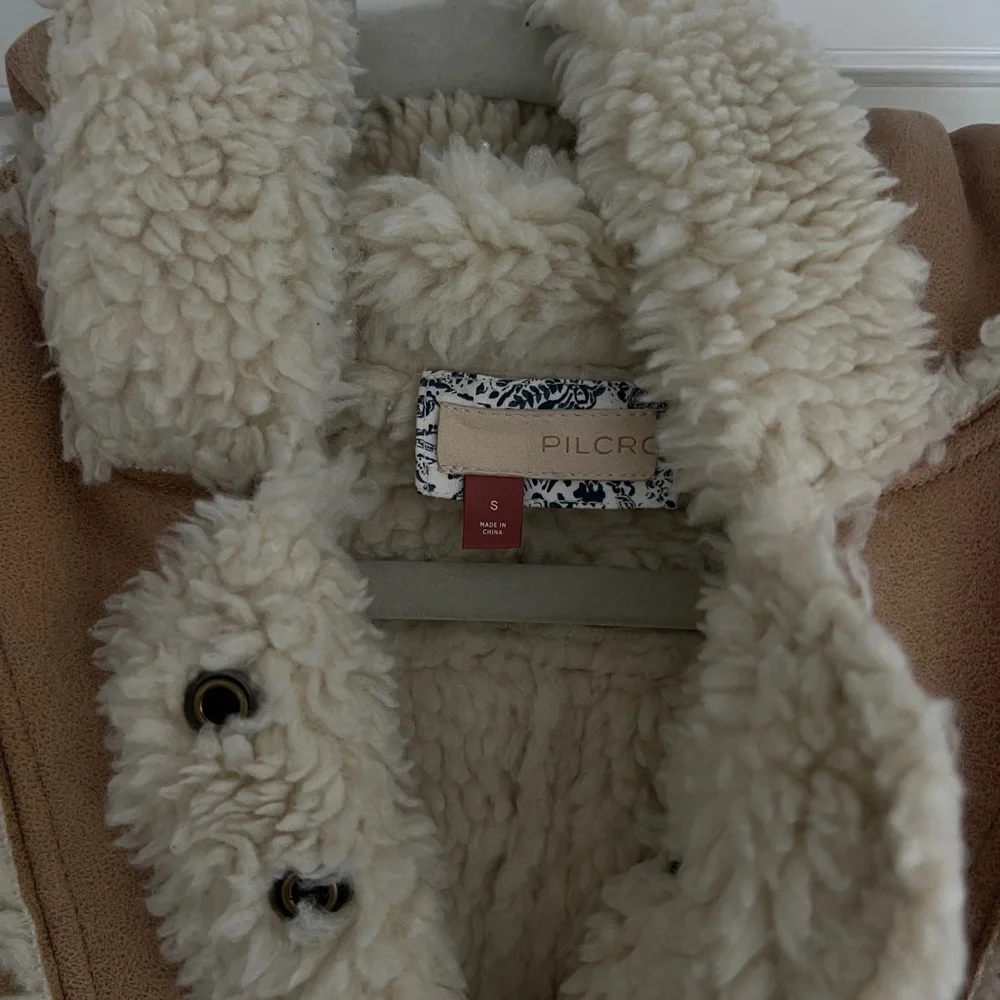 Women's Tan Shearling Coat - Picture 8 of 14